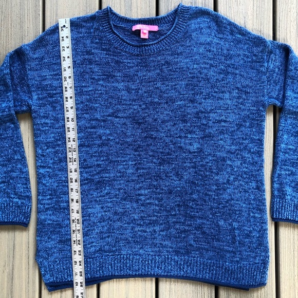 Lilly Pulitzer Vibrant Blue Long Sleeve Crew Neck Cotton Sweater Size XL - Picture 5 of 8